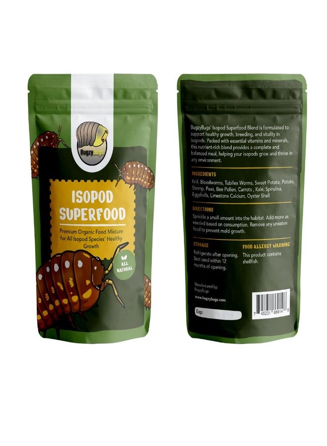 Bugzy Bugs Isopod Superfood Blend Premium Nutrient-Rich Diet with Natural Protein and Calcium - Image 3